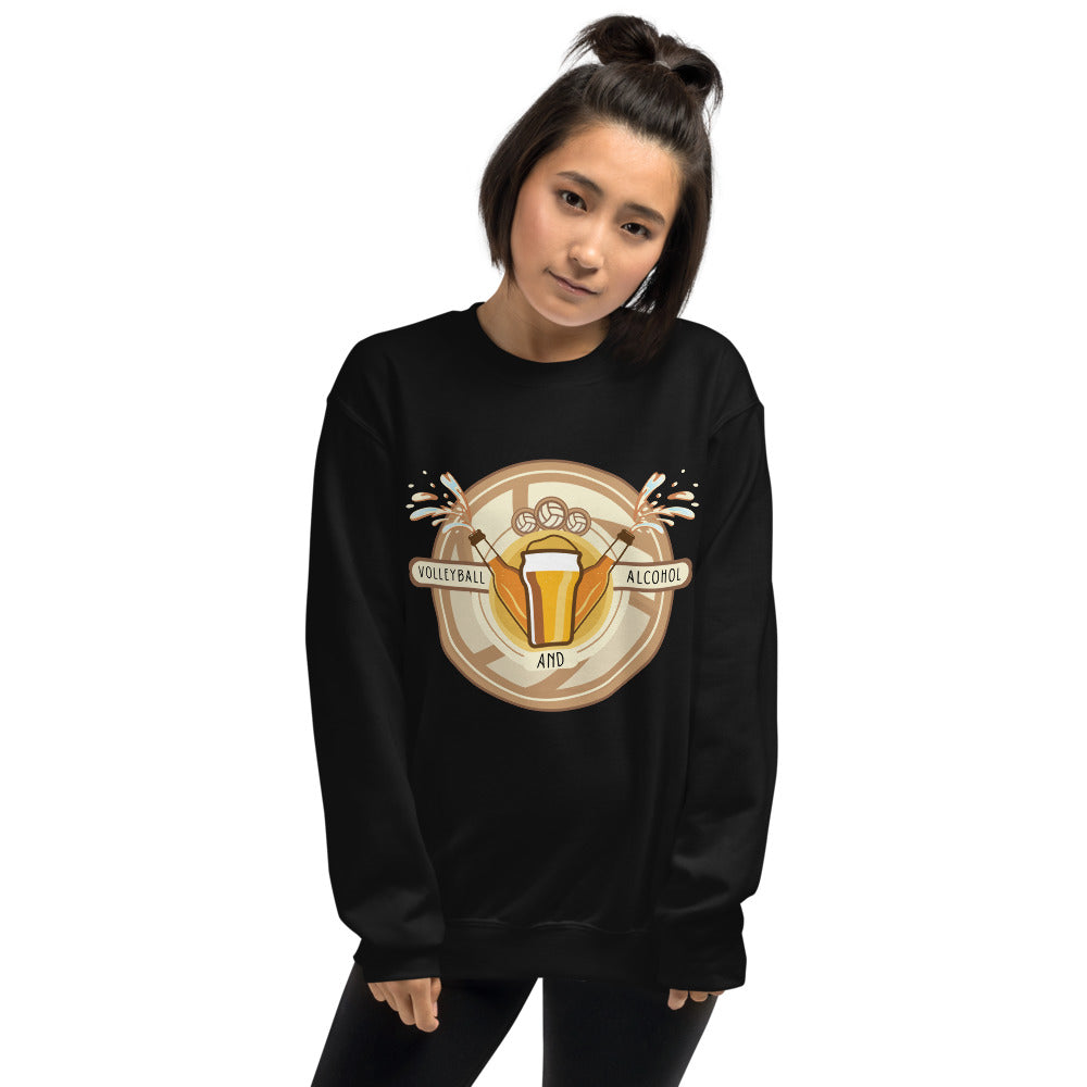 Volleyball and Alcohol Unisex Sweatshirt