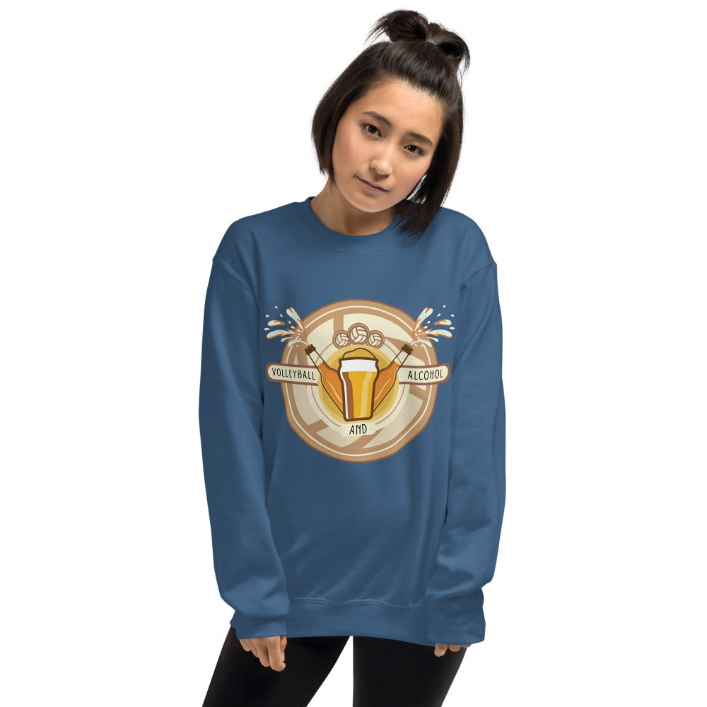Volleyball and Alcohol Unisex Sweatshirt