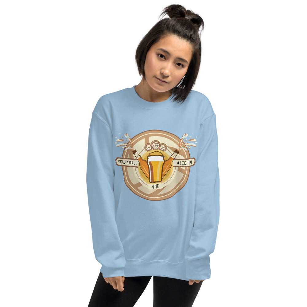 Volleyball and Alcohol Unisex Sweatshirt