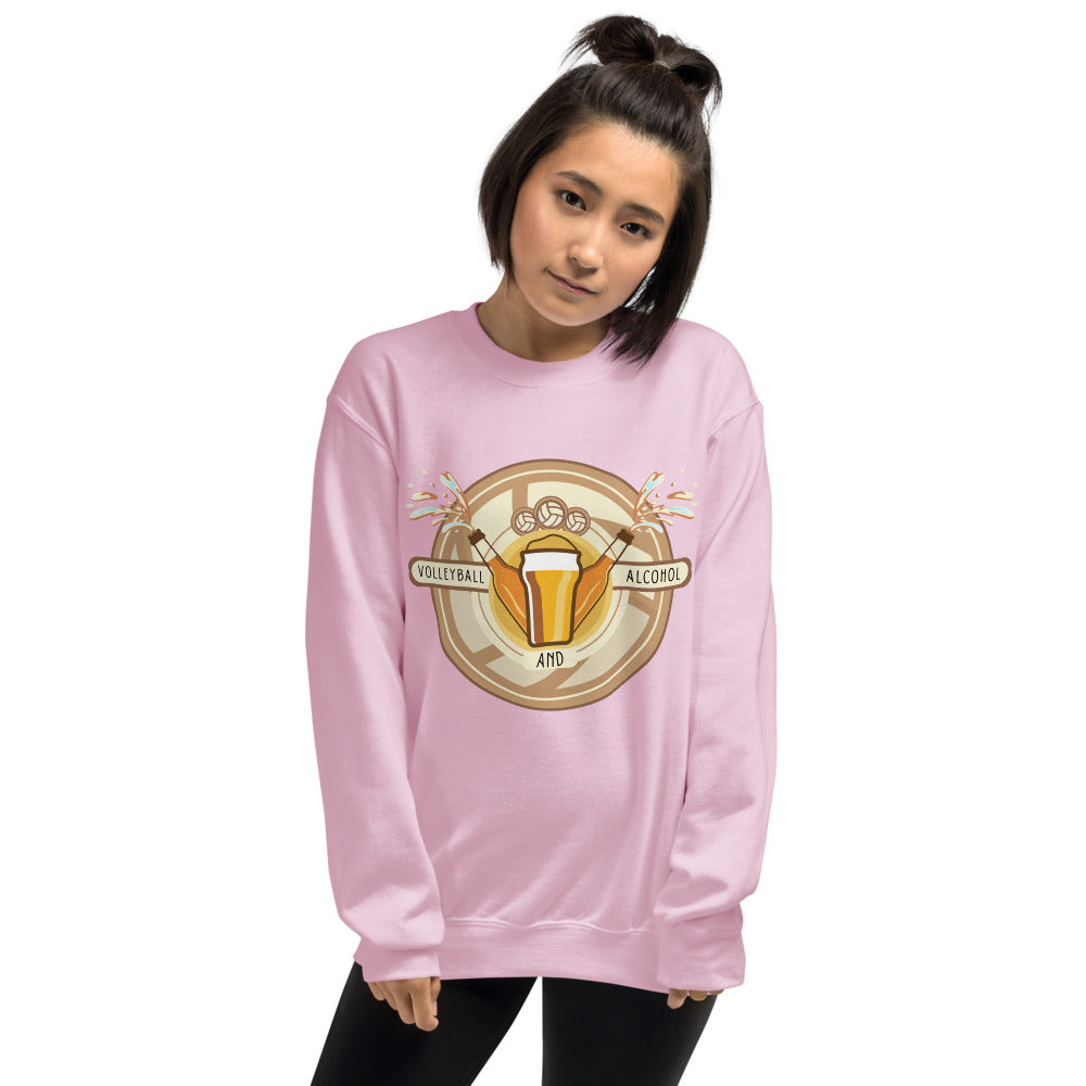 Volleyball and Alcohol Unisex Sweatshirt