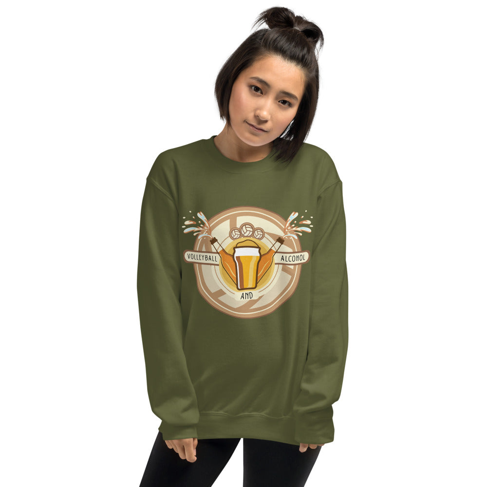 Volleyball and Alcohol Unisex Sweatshirt