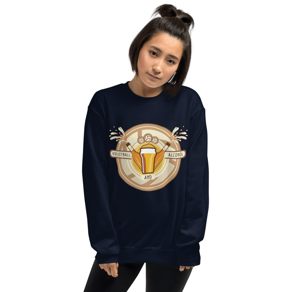Volleyball and Alcohol Unisex Sweatshirt