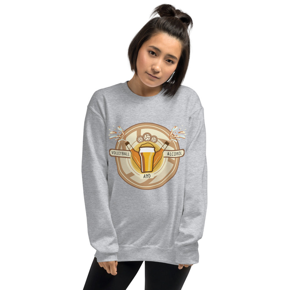 Volleyball and Alcohol Unisex Sweatshirt