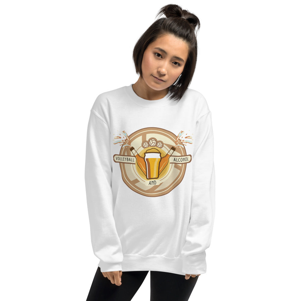 Volleyball and Alcohol Unisex Sweatshirt