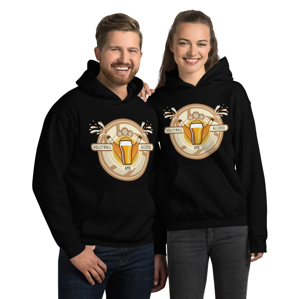 Volleyball and Alcohol Unisex Hoodie