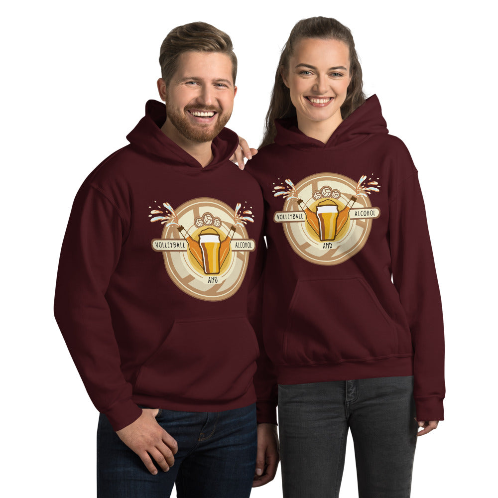 Volleyball and Alcohol Unisex Hoodie