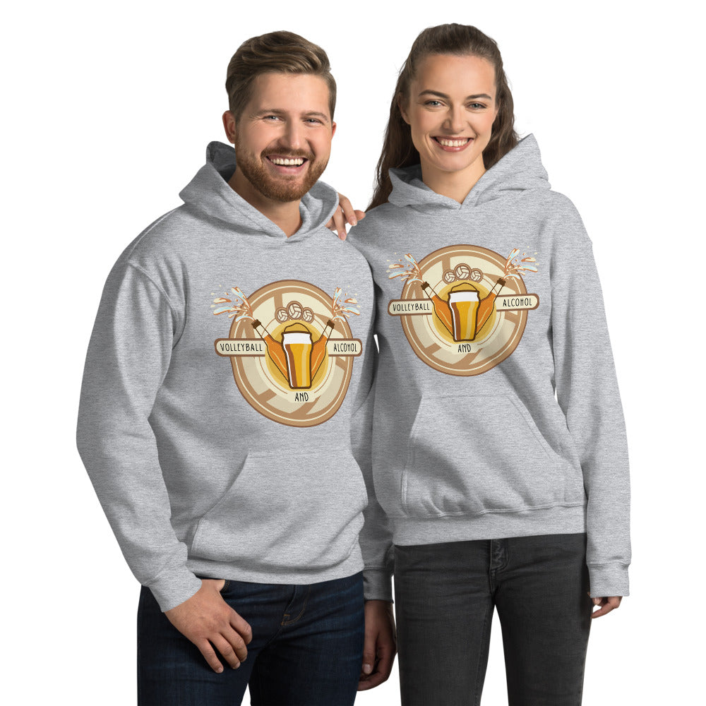 Volleyball and Alcohol Unisex Hoodie