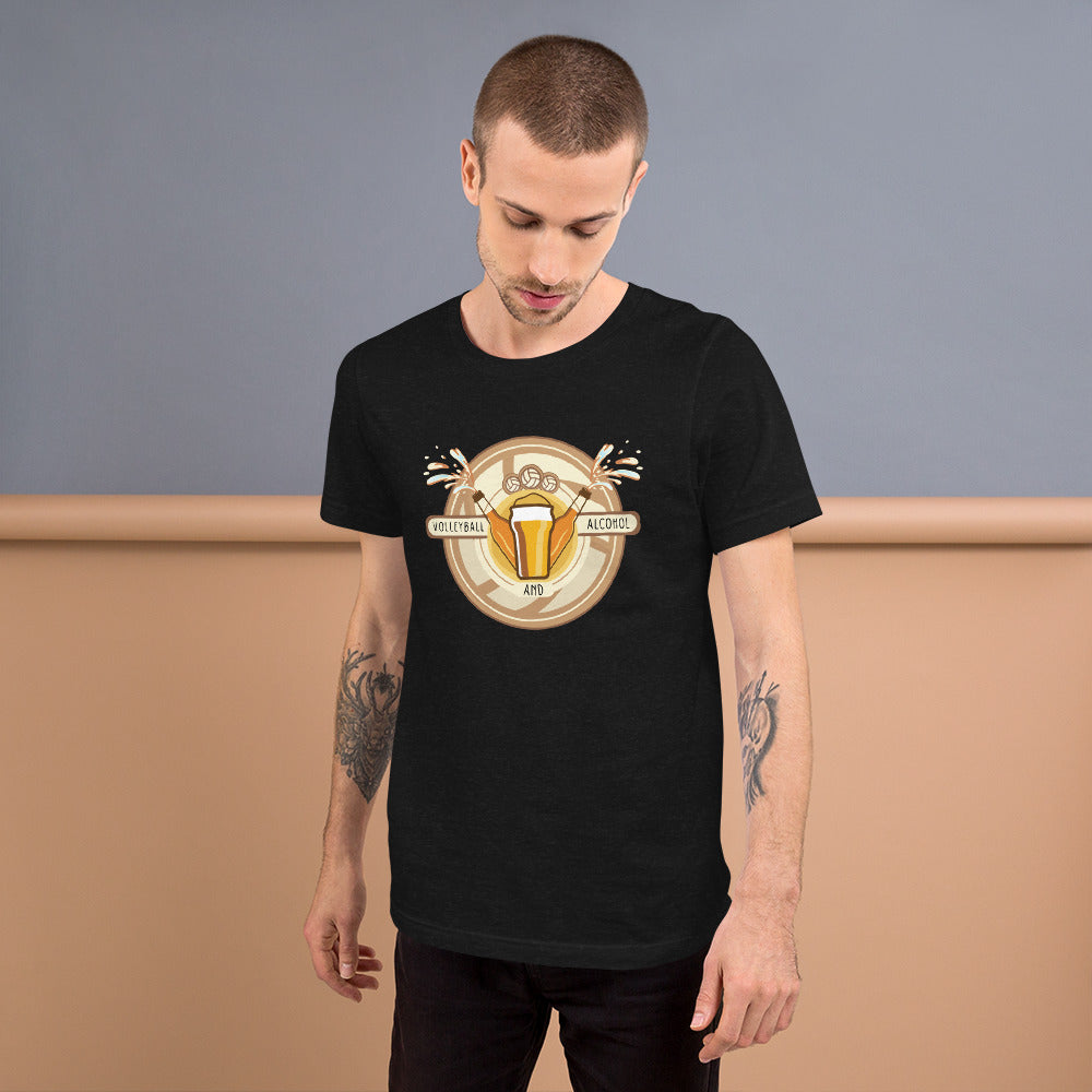 Volleyball and Alcohol unisex t-shirt