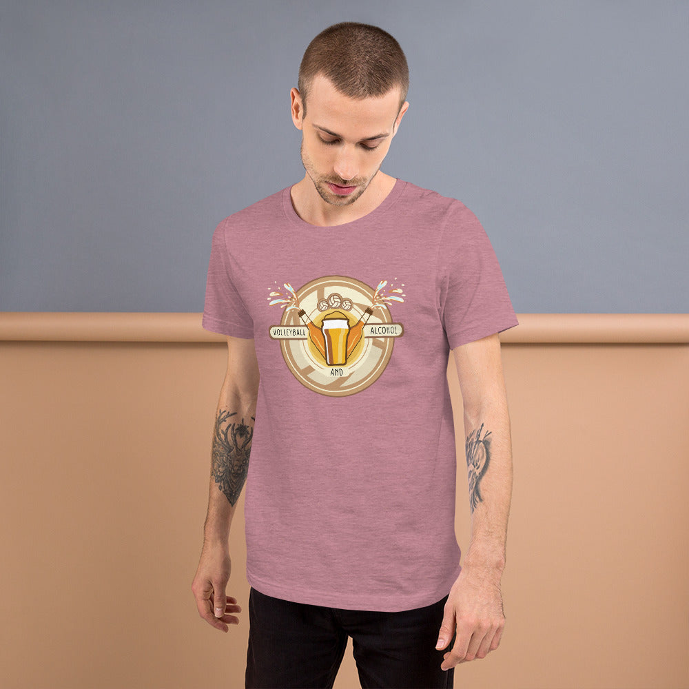 Volleyball and Alcohol unisex t-shirt