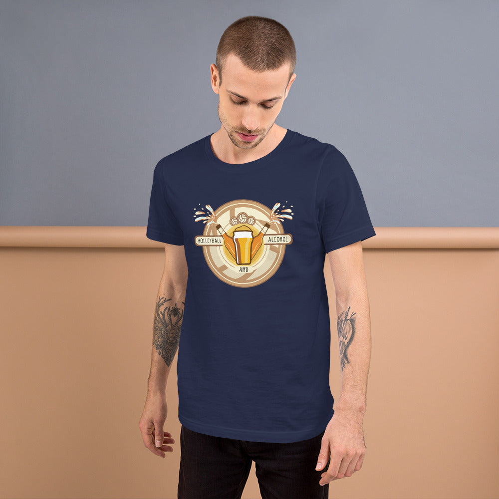 Volleyball and Alcohol unisex t-shirt