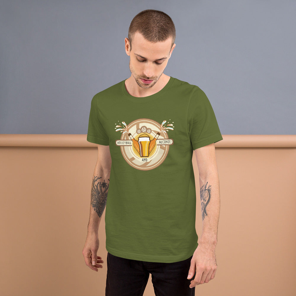 Volleyball and Alcohol unisex t-shirt