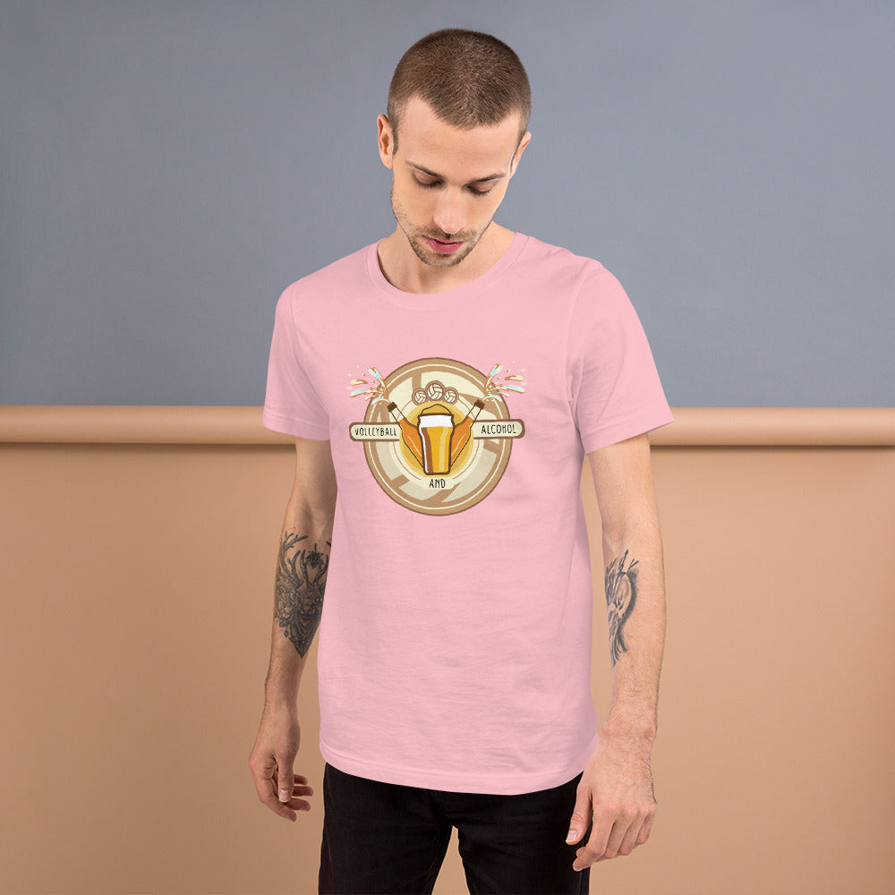 Volleyball and Alcohol unisex t-shirt