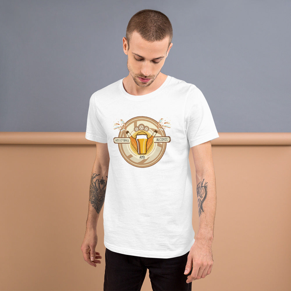 Volleyball and Alcohol unisex t-shirt