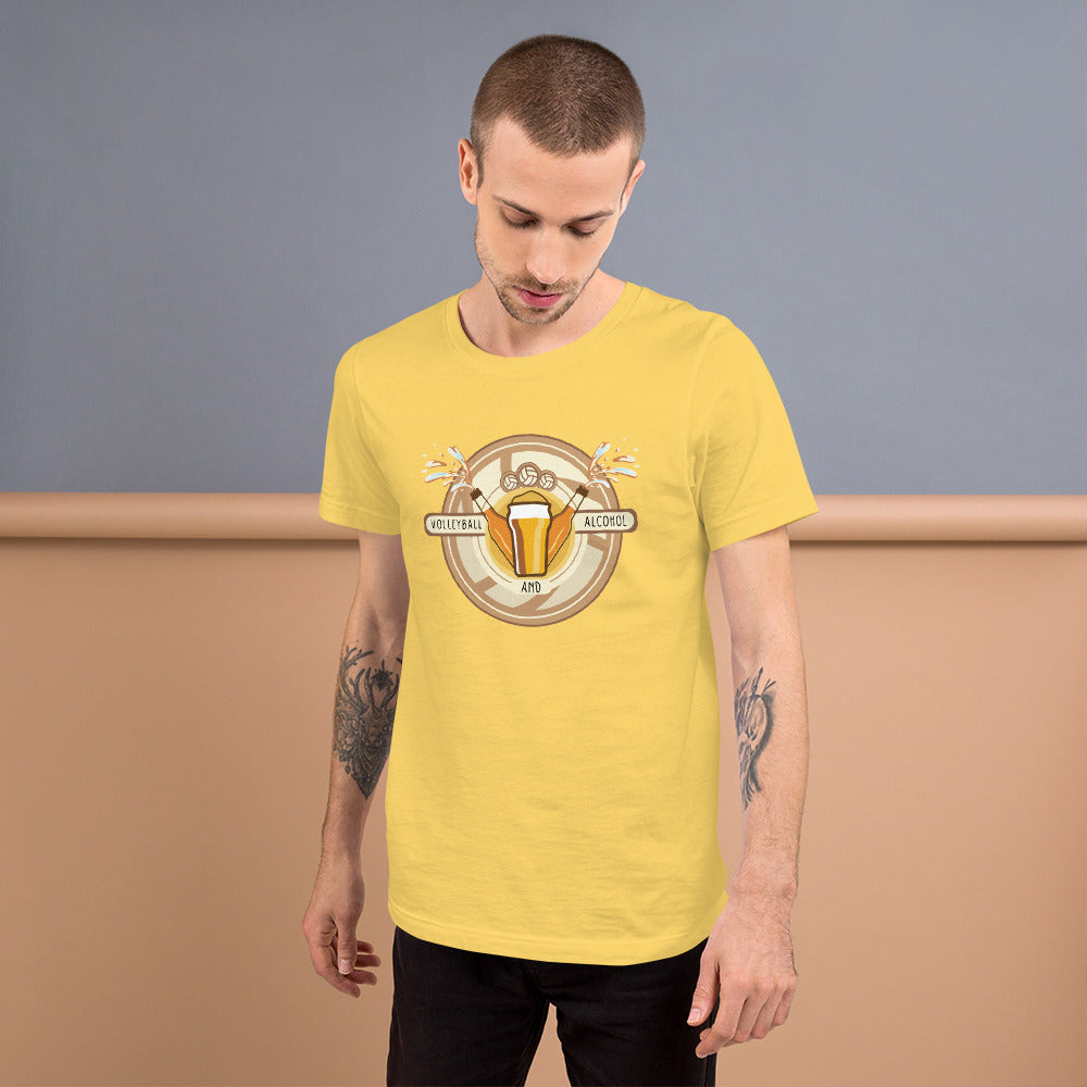 Volleyball and Alcohol unisex t-shirt
