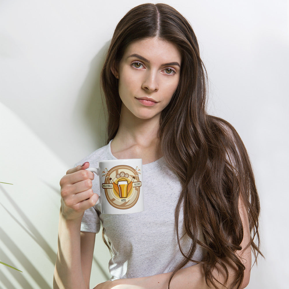 Volleyball and Alcohol Glossy Mug