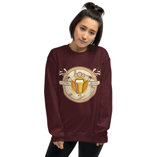 Volleyball and Alcohol Unisex Sweatshirt